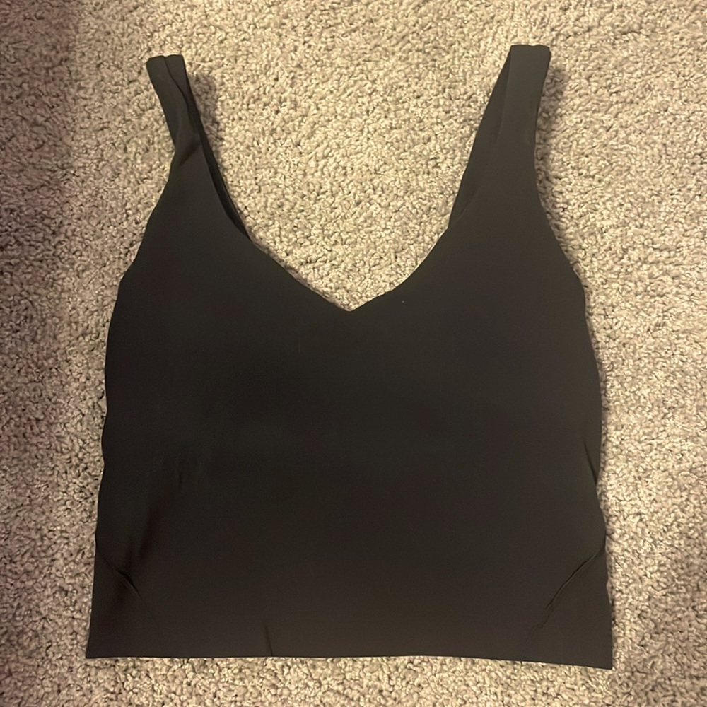 Lululemon black aline tank top • size 2